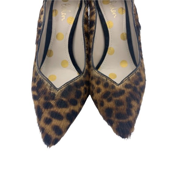 Boden Size 36 (US Size 5.5) Leather & Calf Hair Leopard Print Pumps - Picture 3 of 12